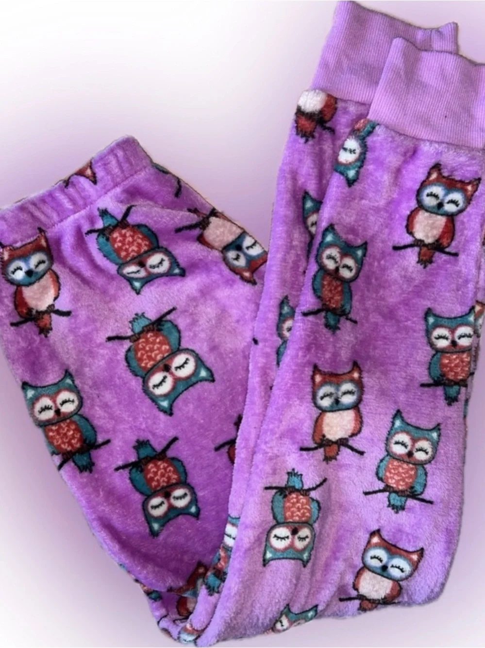 wonder nation Purple Owl Fleece Pants